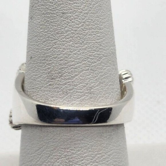 925 STERLING SILVER WITH MORGANITE, IOLITE & GOSHENITE RING SIZE 8 - Picture 4 of 6